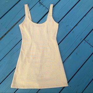 yellow checkered dress